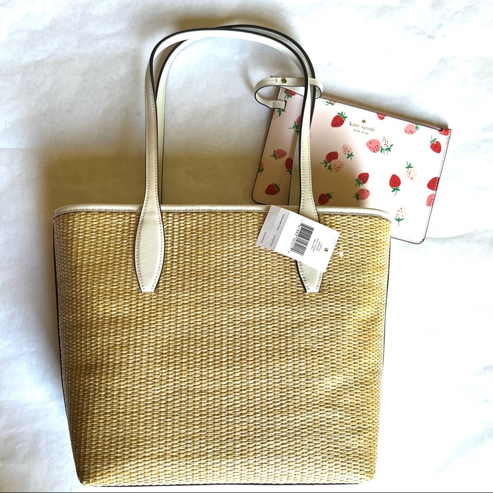 Kate Spade Picnic in the Park Small Tote Bag in Natural - Picture 2 of 16